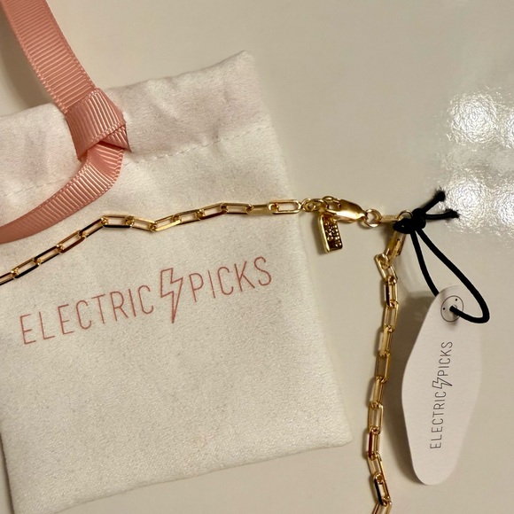 Electric Picks Gold Link Necklace - Picture 4 of 4